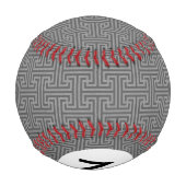 Balle De Baseball Monogramme Formes géométriques simples (Dos)