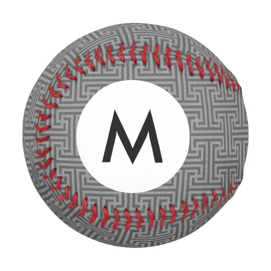 Balle De Baseball Monogramme Formes géométriques simples (Devant Gauche)