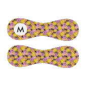 Balle De Baseball Monogramme Gerbera fleurs motif, arrière - plan (Panneaux)