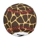 Balle De Baseball Monogramme Giraffe Arrière - plan tacheté (Dos)