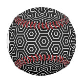 Balle De Baseball Monogramme Hexagons texture motif géométrique (Devant)