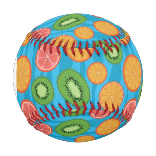 Balle De Baseball Monogramme Humeur fruitée (Devant)