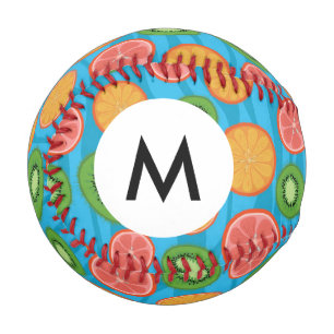 Balle De Baseball Monogramme Humeur fruitée
