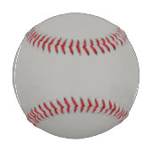 Balle De Baseball Monogramme initial | Blanc sur gris clair (Devant)