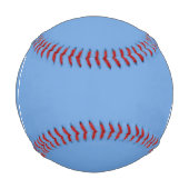 Balle De Baseball Monogramme Initiales 3 Moderne Gras | Bleu Clair (Devant)