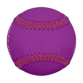 Balle De Baseball Monogramme Initiales 3 Modernes Gras | Blanc & Vio (Devant)