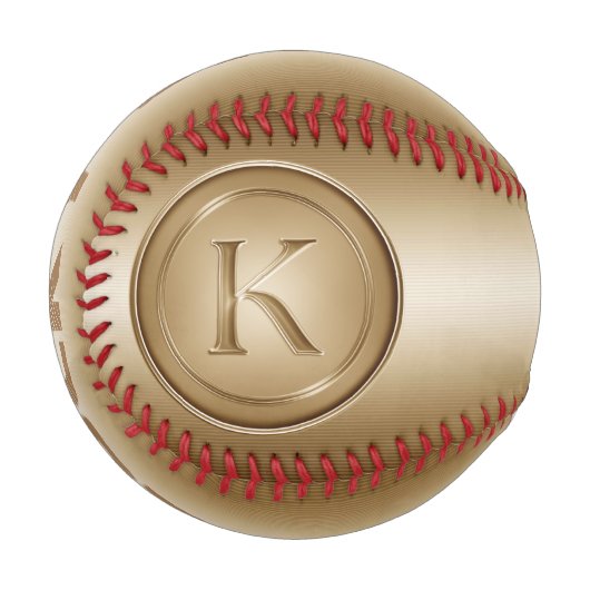 Balle De Baseball Monogramme "Lettre K" (Devant Gauche)