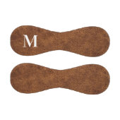 Balle De Baseball Monogramme moderne en cuir Brown Faux (Panneaux)