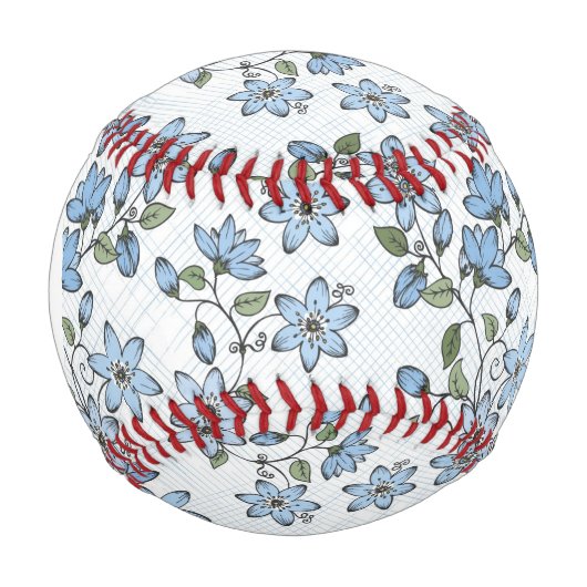 Balle De Baseball Monogramme Motif floral 2 3 (Devant)