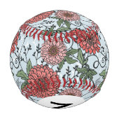 Balle De Baseball Monogramme Motif floral 3 (Dos)