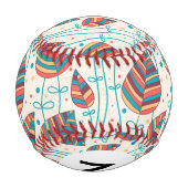 Balle De Baseball Monogramme Motif floral 5 2 (Dos)