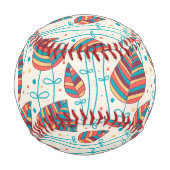 Balle De Baseball Monogramme Motif floral 5 2 (Devant)