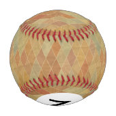 Balle De Baseball Monogramme motif géométrique rétro 2 (Dos)