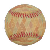 Balle De Baseball Monogramme motif géométrique rétro 2 (Devant)