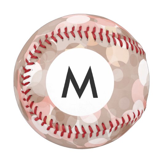 Balle De Baseball Monogramme Motif simple - Cercles (Devant Gauche)