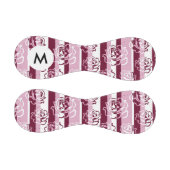 Balle De Baseball Monogramme motif trié avec roses (Panneaux)