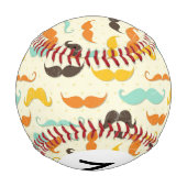 Balle De Baseball Monogramme Mustache motif 3 (Dos)