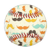 Balle De Baseball Monogramme Mustache motif 3 (Devant)