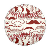 Balle De Baseball Monogramme Mustache motif, style rétro 3 (Devant)