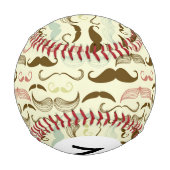 Balle De Baseball Monogramme Mustache motif, style rétro 4 (Dos)
