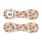 Balle De Baseball Monogramme oeillets rouges sur vert avec papillons (Panneaux)