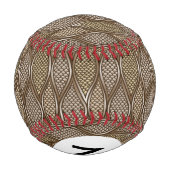 Balle De Baseball Monogramme Peau de serpent stylisée (Dos)