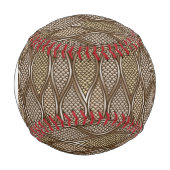 Balle De Baseball Monogramme Peau de serpent stylisée (Devant)