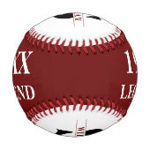 Balle De Baseball Monogramme Père Anniversaire Légende N'importe que (Devant)