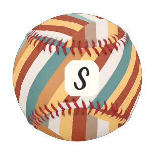 Balle De Baseball Monogramme personnalisé Retro les années 70 Baseba