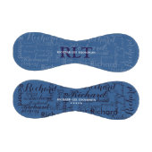 Balle De Baseball monogramme personnalisé rouge/bleu nom et initiale (Panneaux)