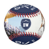 Balle De Baseball Monogramme photo de l'étoile papa (Devant)