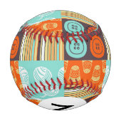 Balle De Baseball Monogramme Pop-art motif - couture (Dos)