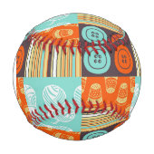 Balle De Baseball Monogramme Pop-art motif - couture (Devant)