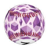 Balle De Baseball Monogramme Purple formes géométriques de bijoux (Dos)