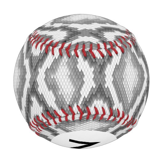 Balle De Baseball Monogramme Python motif de peau de serpent (Dos)