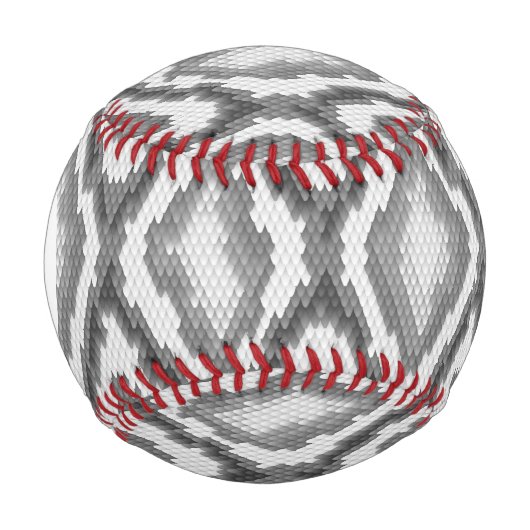 Balle De Baseball Monogramme Python motif de peau de serpent (Devant)