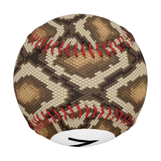 Balle De Baseball Monogramme Python peau de serpent motif 2 (Dos)