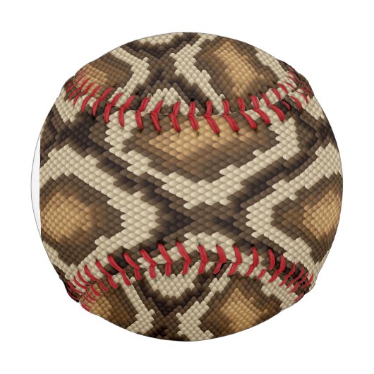 Balle De Baseball Monogramme Python peau de serpent motif 2 (Devant)