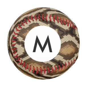 Balle De Baseball Monogramme Python peau de serpent motif 2