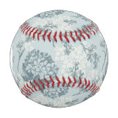 Balle De Baseball Monogramme Retro fleurs viburnum (Devant)