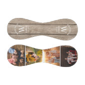 Balle De Baseball Monogramme rustique Lumière Bois Photo Collage Bas (Panneaux)