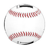 Balle De Baseball Monogramme Simple Nom Initial Personnalisé (Dos)