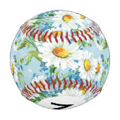 Balle De Baseball Monogramme Stylo beau motif floral brillant 2 (Dos)