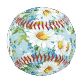 Balle De Baseball Monogramme Stylo beau motif floral brillant 2 (Devant)
