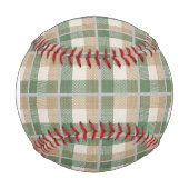 Balle De Baseball Monogramme Tartan (Devant)