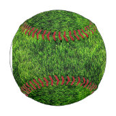 Balle De Baseball Monogramme texture d'herbe verte d'un terrain de f (Devant)