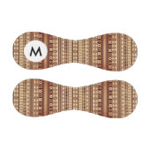 Balle De Baseball Monogramme texture ethnique Brown (Panneaux)