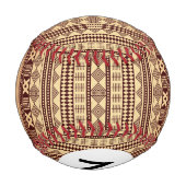 Balle De Baseball Monogramme texture ethnique Brown (Dos)