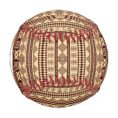 Balle De Baseball Monogramme texture ethnique Brown (Devant)