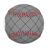 Balle De Baseball Monogramme texture géométrique contrôlée (Devant)